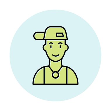 Rapçi. Web simgesi basit illüstrasyon