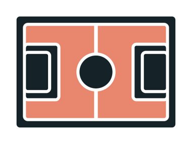 futbol simgesi, düz biçim vektör illüstrasyonu