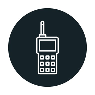 walkie talkie modern ikon vektör çizimi                                