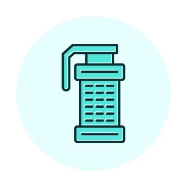 Smoke Grenade web simgesi, vektör illüstrasyonu