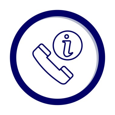 Basit çağrı bilgi simgesi, vektör illüstrasyonu