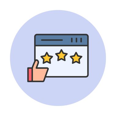 Basit Düz İnceleme simgesi vektör çizimi