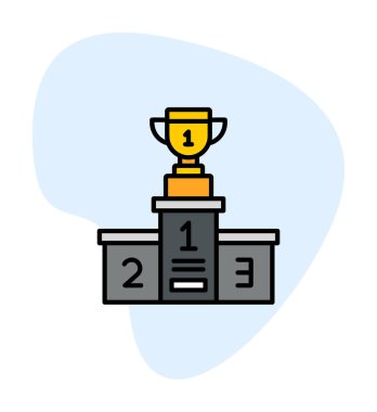 Basit Şampiyon simgesi, vektör illüstrasyonu