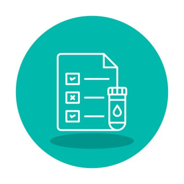 Tıbbi Test Raporu ikon vektör illüstrasyonu 