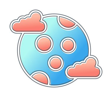 Dolunay düz ikonu. vektör illüstrasyonu 