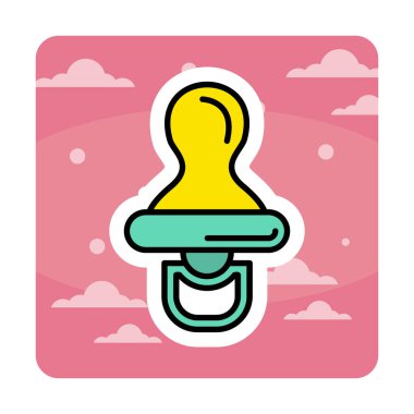 Bebek emziği çizgisi simgesi. doğrusal biçim işareti web tasarımı.