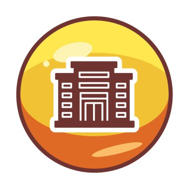 Alışveriş merkezi simgesi. Alışveriş merkezi oluşturma simgesi, vektör illüstrasyonu 