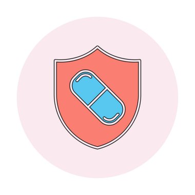 medical shield icon vector illustration 