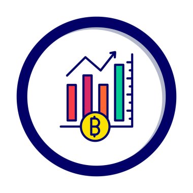 Basit Analitik simge, vektör illüstrasyonu