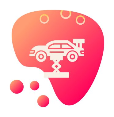 Araba Kaldırma simgesi, vektör illüstrasyonu 