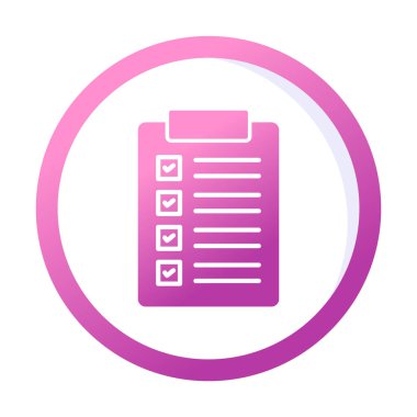 Kontrol Listesi web simgesi, vektör illüstrasyonu 