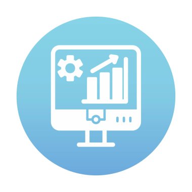 Pazar analiz simgesi vektör illüstrasyonu
