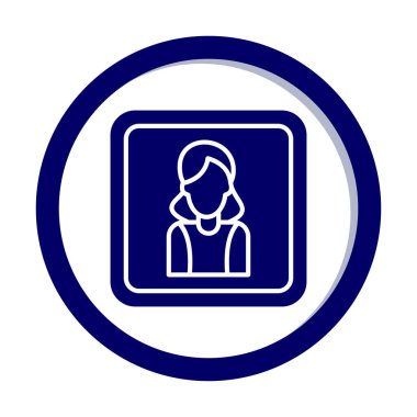 kadın avatar simgesi vektör illüstrasyonu