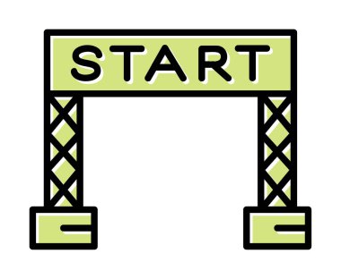 satır simge vektör çizim başlatmak