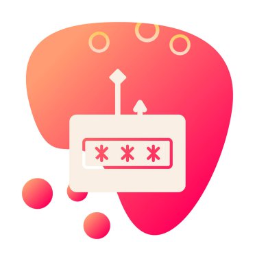 Basit düz phishing çizgisi vektör çizimi 