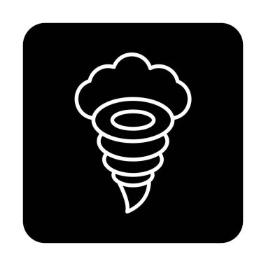 Tornado Simgesi, basit vektör illüstrasyonu