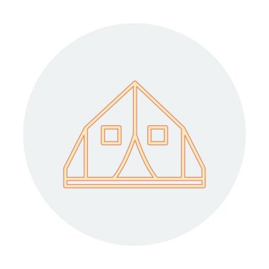 çadır simgesi, vektör çizimi  