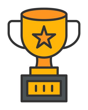 Basit kupa çizgisi vektör illüstrasyonu