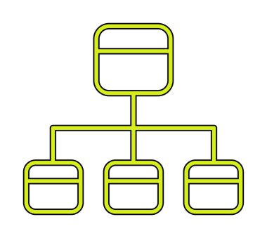 Modern Akış Çizelgesi simgesinin vektör çizimi                            