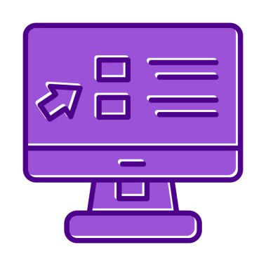 Basit Online Course Üniversitesi simgesi, vektör illüstrasyonu