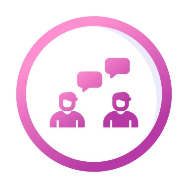 Basit Çalışma İletişim simgesi, vektör illüstrasyonu