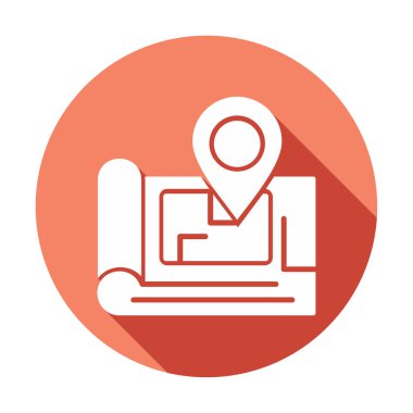 gps konum simgesi, vektör illüstrasyonu basit tasarım