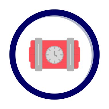 Zaman bombası ikonu vektör illüstrasyonu.