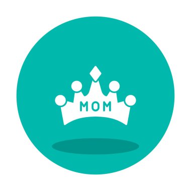 Anne tacı simgesi, vektör illüstrasyonu 