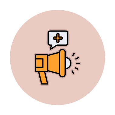 Basit Pazarlama Kampanyası simgesi, vektör illüstrasyonu