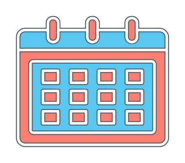 Takvim web simge vektör çizim