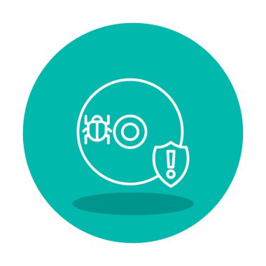 Cd Virüs simgesinin vektör çizimi 