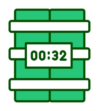 Zaman bombası ikonu vektör illüstrasyonu.