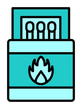 düz eşleşen simge vektör illüstrasyon tasarımı