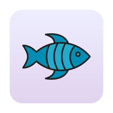 Basit bir balık ikonu. vektör illüstrasyonu.