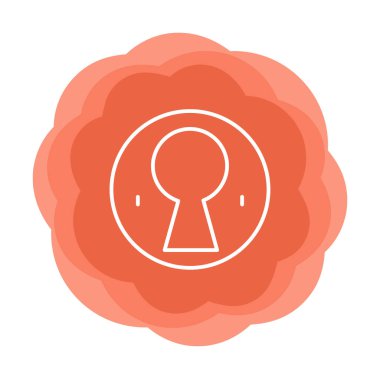 Anahtar deliği vektör çizimi, simge ögesi biçimi              