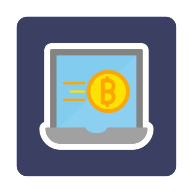 dizüstü bilgisayar simgesi, vektör illüstrasyonu basit tasarım