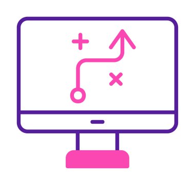 Basit Strateji simgesi, vektör illüstrasyonu