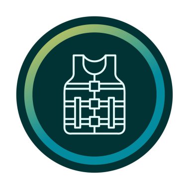 Modern Life Vest simge tasarımının vektör çizimi                     