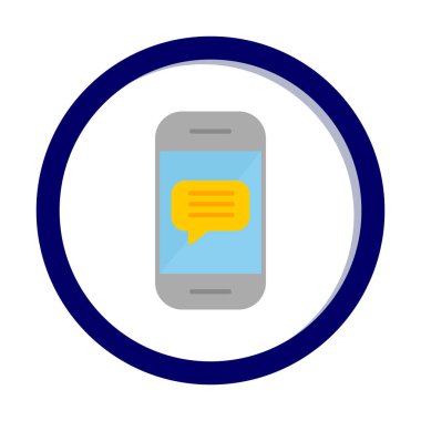 Sohbet ikonu vektör çizimi. Telefon İletisi                          