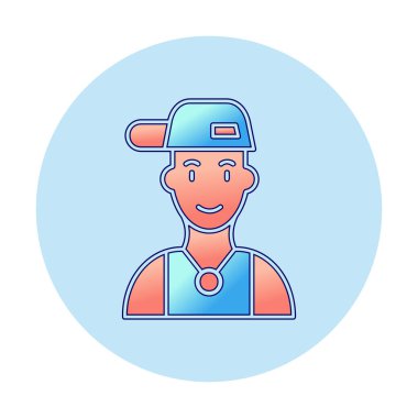 Rapçi. Web simgesi basit illüstrasyon