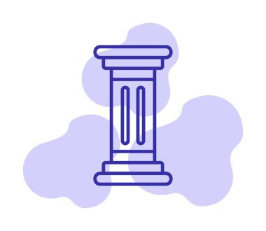 Sütun düz simgesinin vektör illüstrasyonu