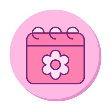 Sakura tarih simgesi, vektör çizimi 