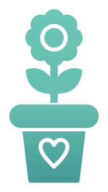 çiçek saksısı vektör illüstrasyonu