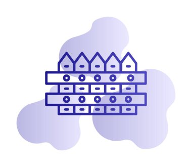 çit web simgesi, vektör çizim 