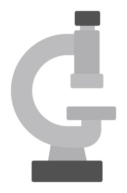 mikroskop düz vektör illüstrasyon tasarımı