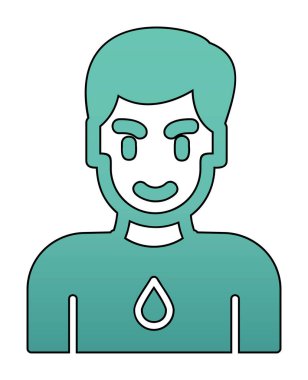 Basit Survivor kişi avatar simgesi, vektör illüstrasyonu