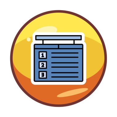 Puan tahtası web simgesi, vektör illüstrasyonu 