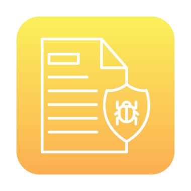 Hata kalkanı simgesi, vektör illüstrasyonlu dosya simgesi 