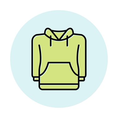 Basit kapüşonlu simge, vektör çizimi