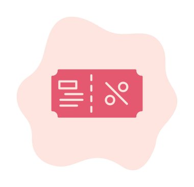 Hediye çeki web simgesi, vektör illüstrasyonu 